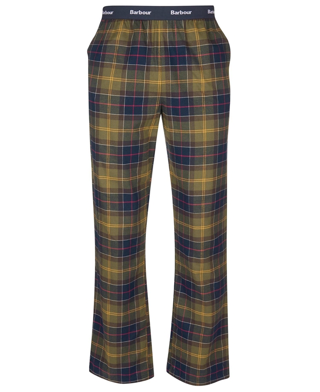 Pantalon Barbour Hose Glenn Tartan Vert Olive Homme | RQN-59881175