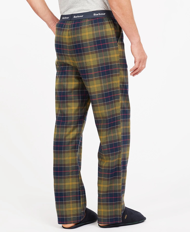 Pantalon Barbour Hose Glenn Tartan Vert Olive Homme | RQN-59881175