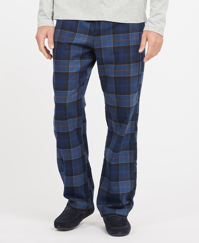 Pantalon Barbour Hose Glenn Tartan Bleu Marine Homme | KLB-96038075