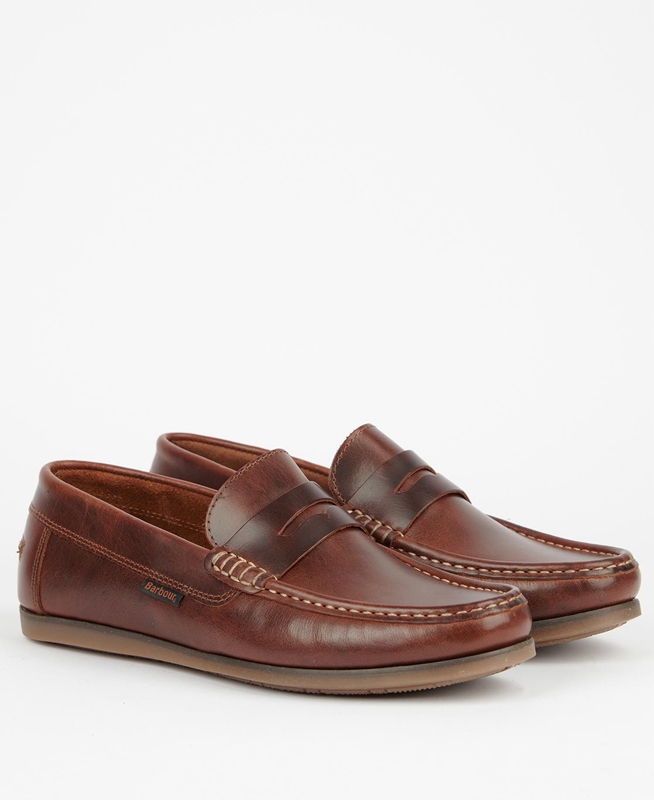 Loafers Barbour Kelson Marron Homme | QRQ-82326625