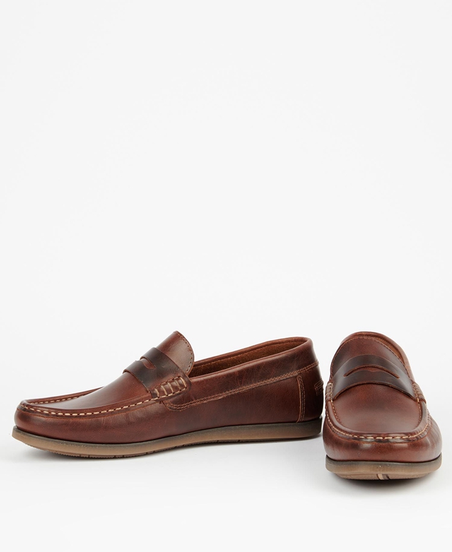 Loafers Barbour Kelson Marron Homme | QRQ-82326625