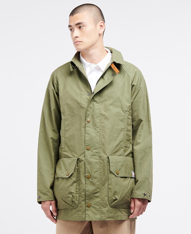 Vestes Décontractées Barbour x Ally Capellino Back Vert Olive Homme | APL-09365974