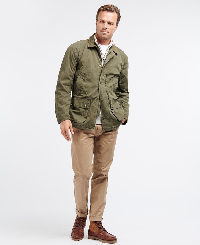 Vestes Décontractées Barbour Ashby Vert Olive Homme | WRL-43330853