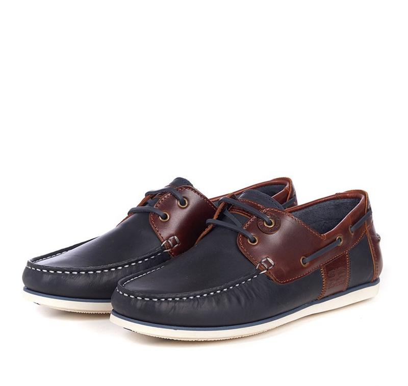 Chaussures Bateau Barbour Capstan Bleu Marine Homme | MUO-98076272