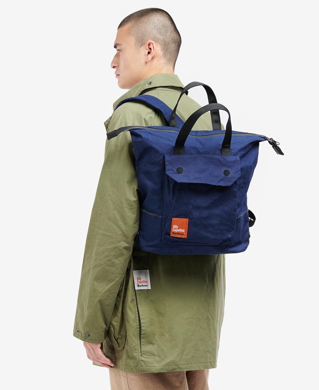 Sacs Barbour x Ally Capellino Ben Backpack Bleu Marine Homme | NLZ-88041433